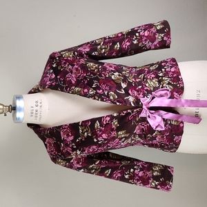 Velvety floral blazer 10